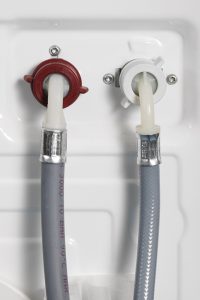 Detail of water attachment to the washing machine.